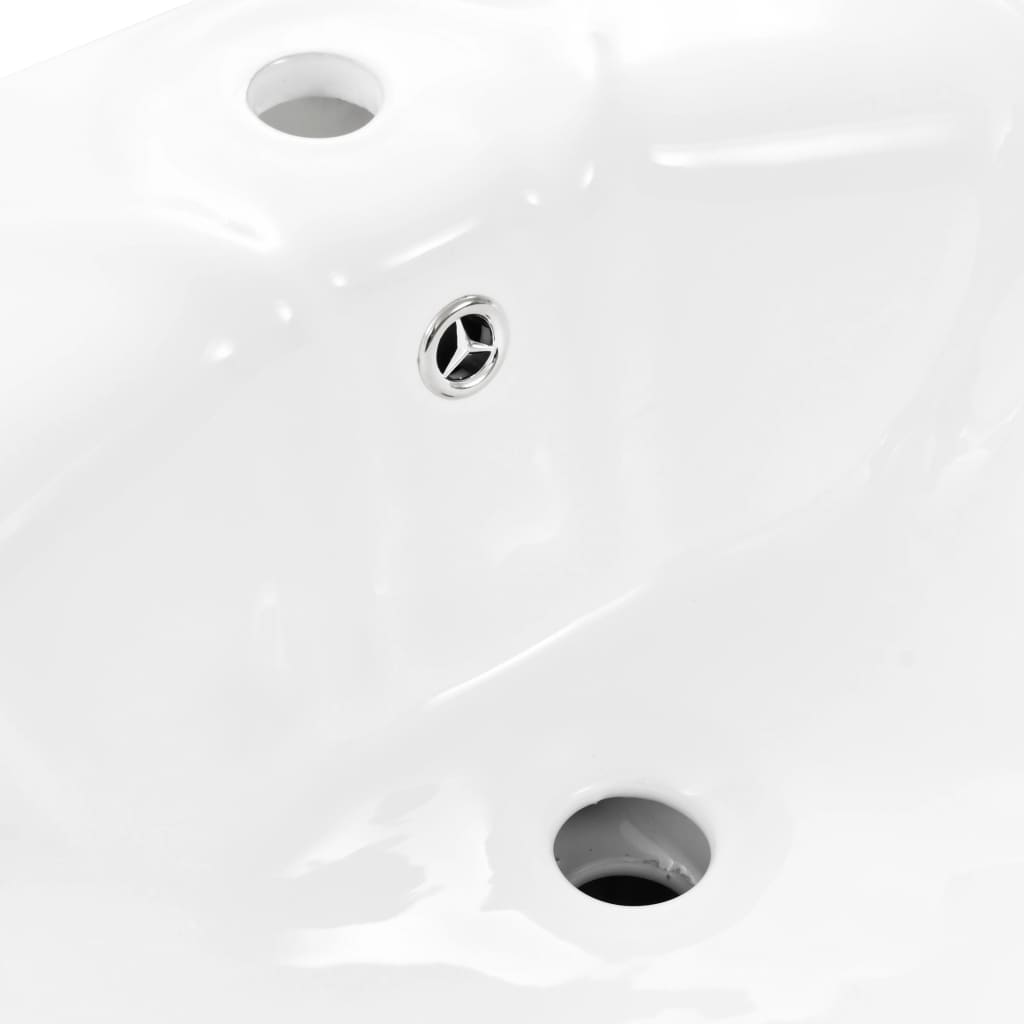 Lavoar cu piedestal, alb, 580 x 510 x 200 mm, ceramică