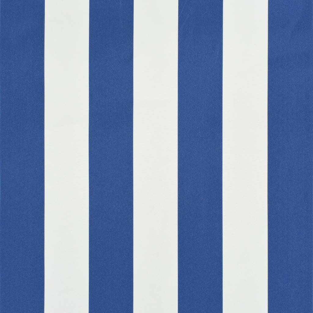 Copertină de bistro, albastru și alb, 300 x 120 cm