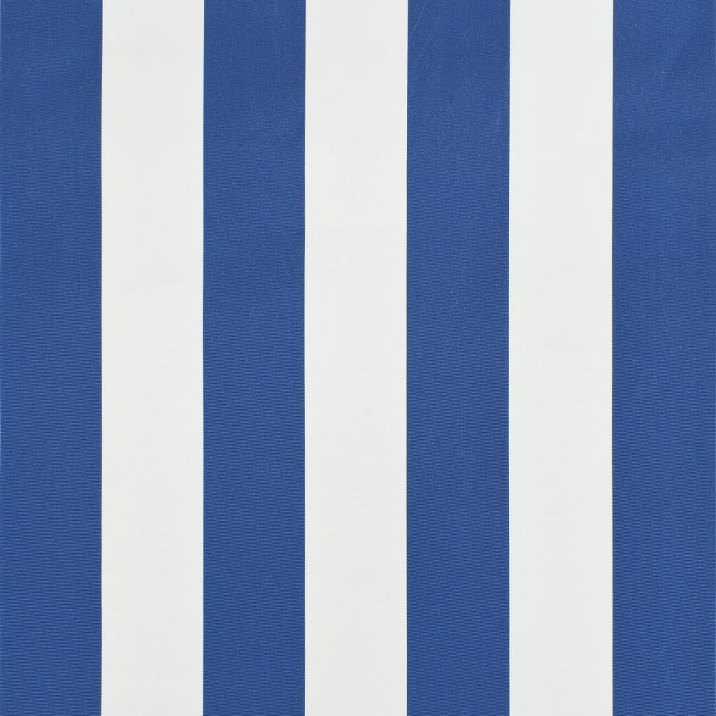 Copertină de bistro, albastru și alb, 350 x 120 cm