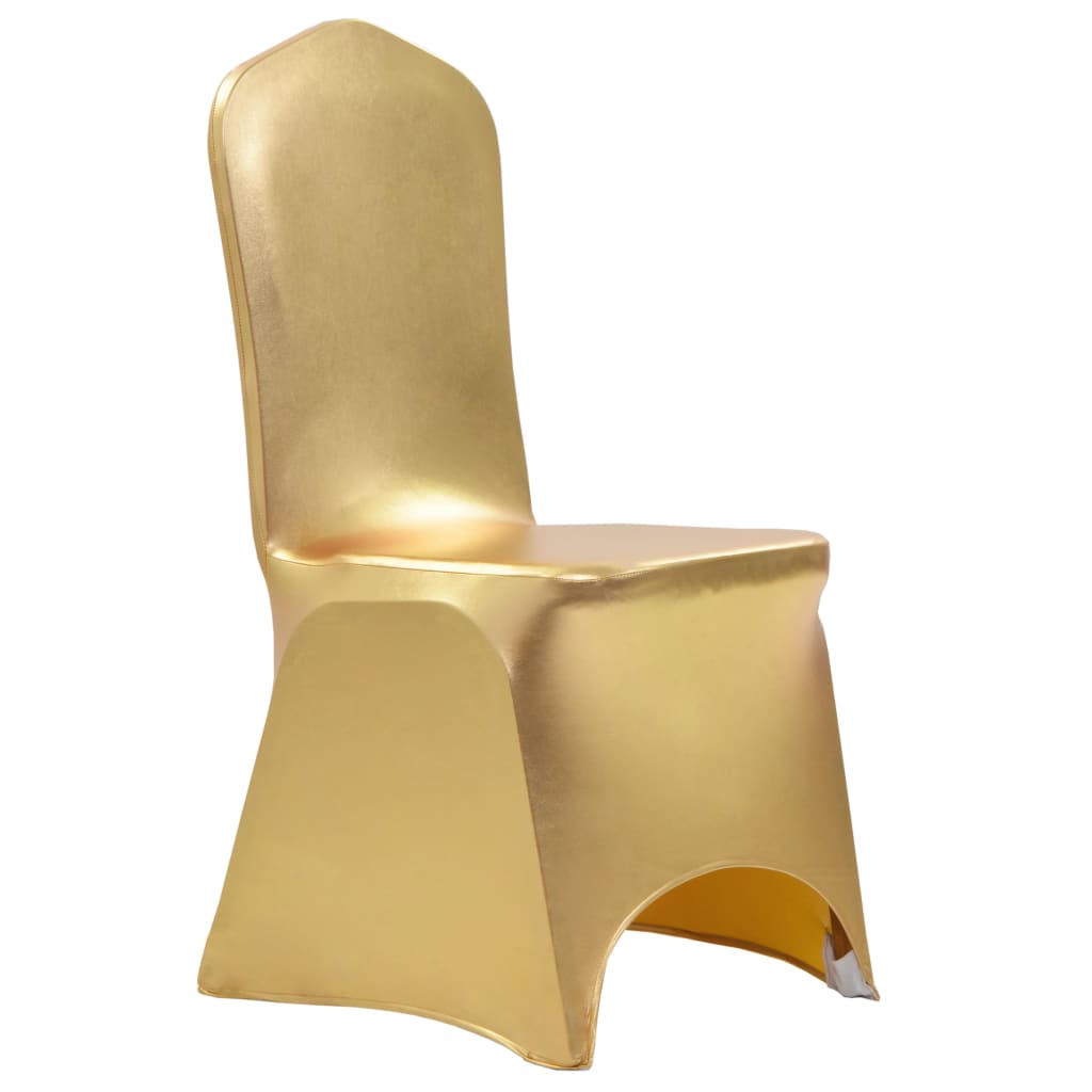 Huse elastice pentru scaun, 25 buc., auriu