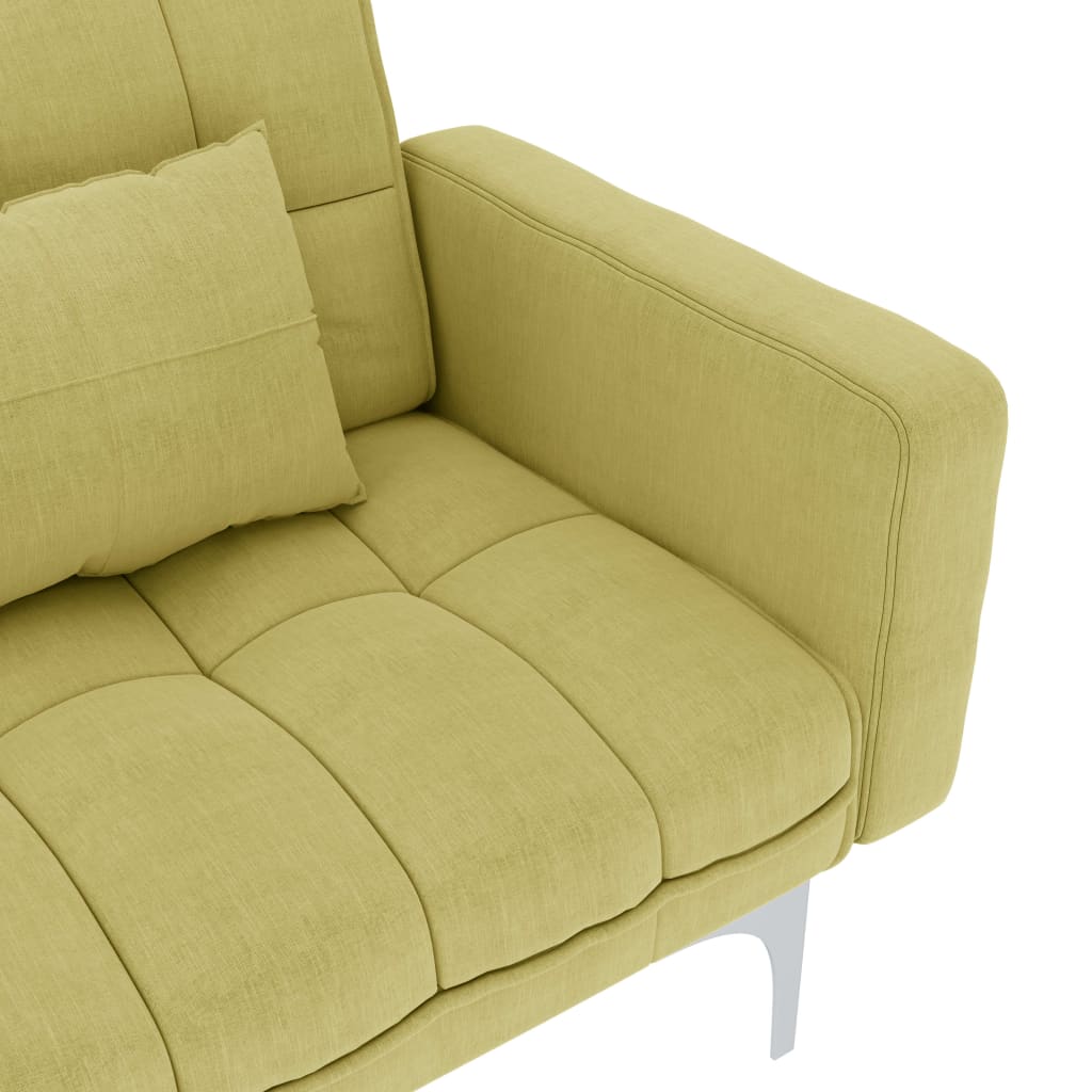 Canapea extensibilă, verde, material textil