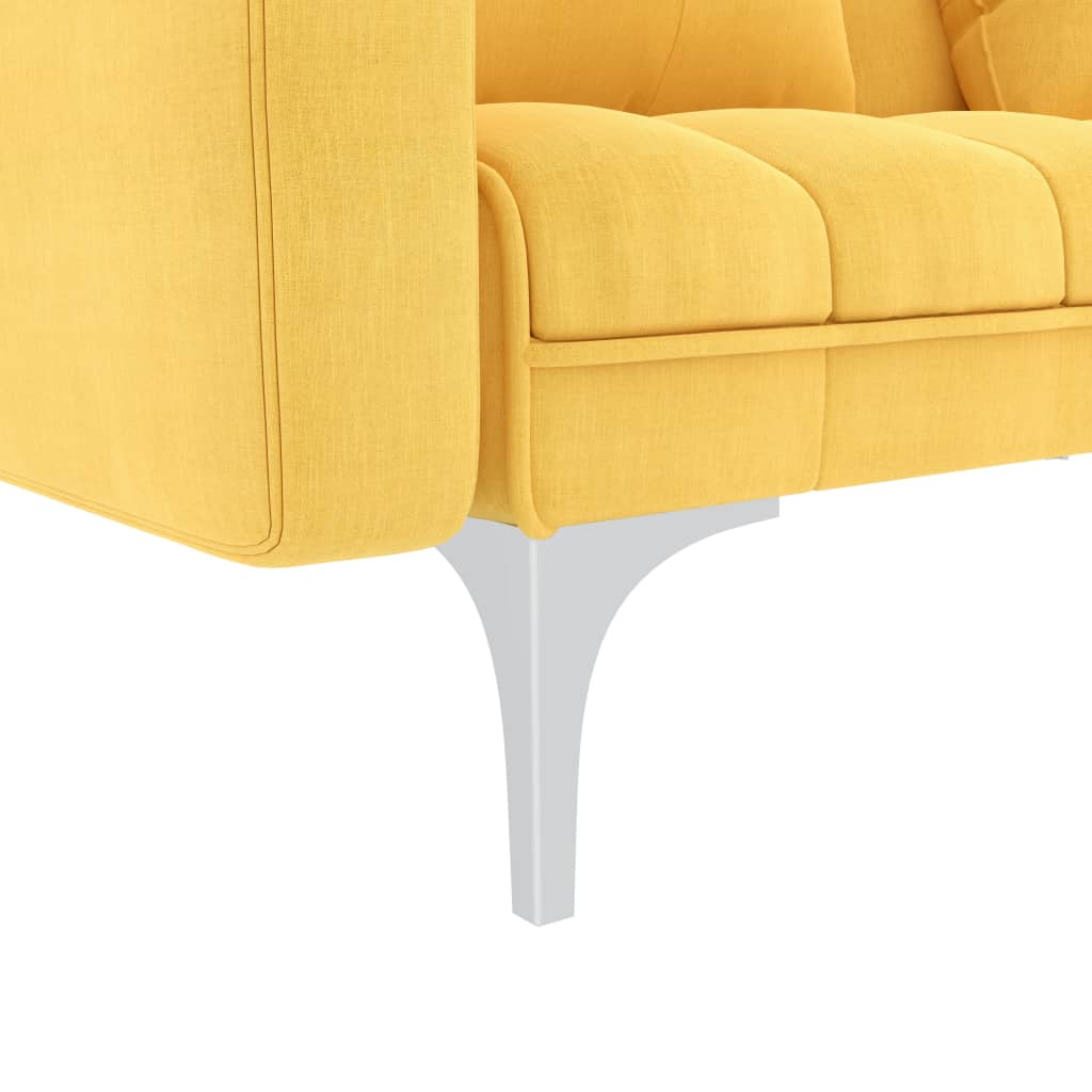 Canapea extensibilă, galben, material textil