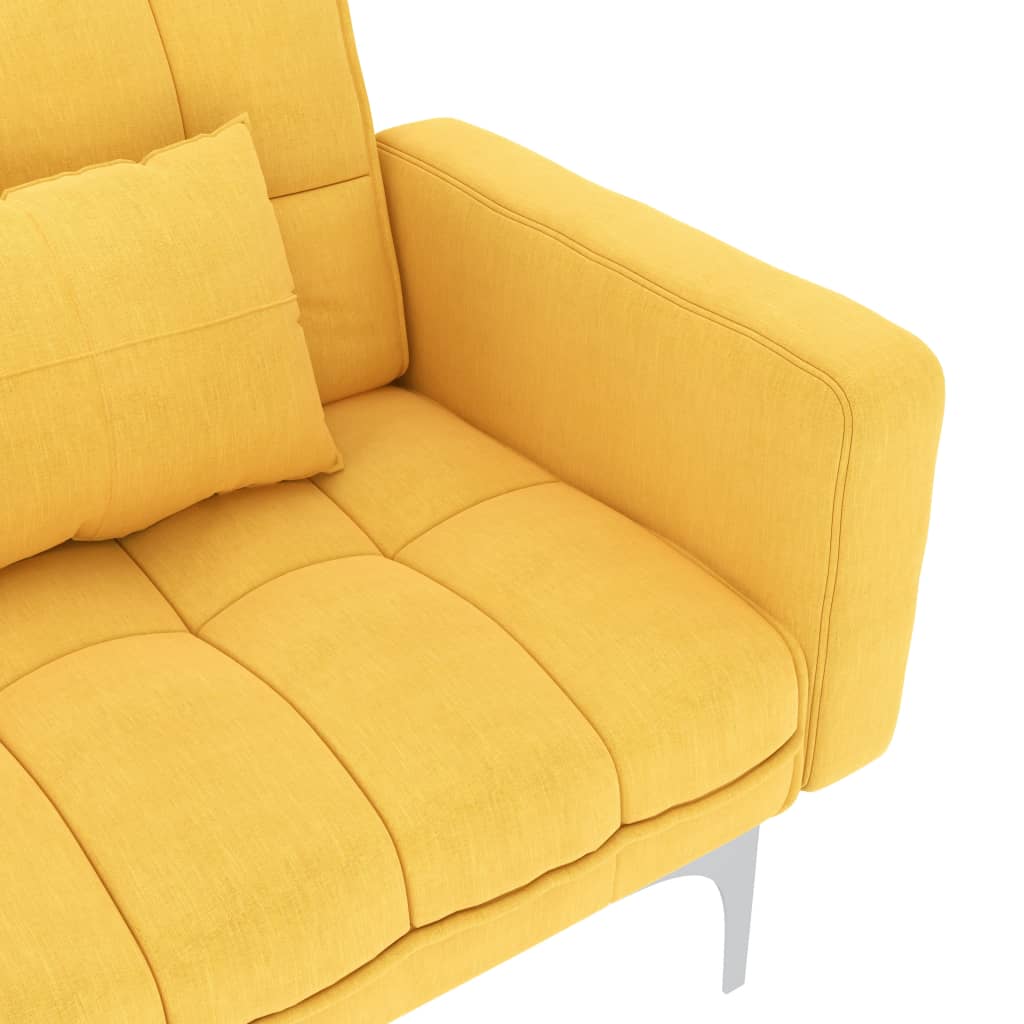 Canapea extensibilă, galben, material textil