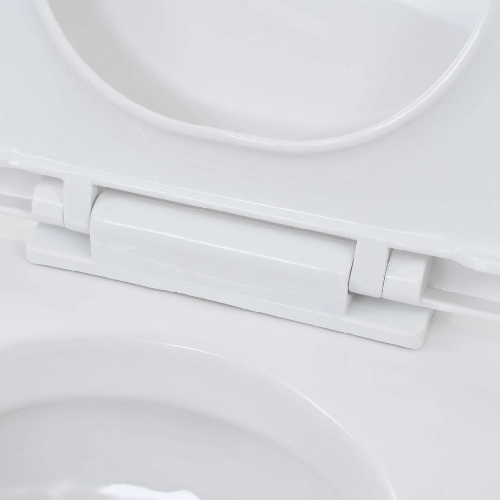 Toaletă suspendată cu rezervor WC ascuns, alb, ceramică