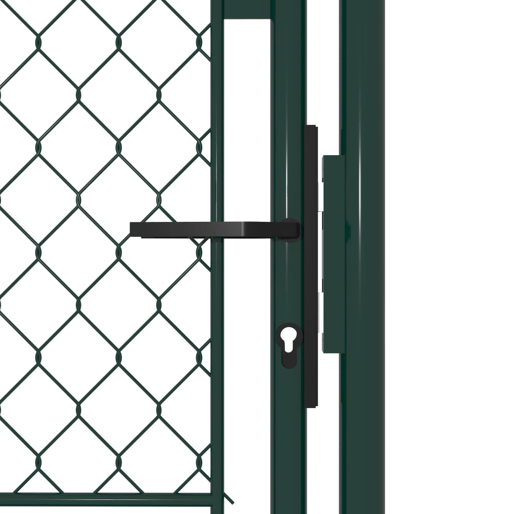 Poartă de gard, verde, 100 x 175 cm, oțel