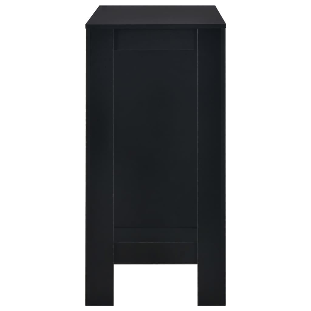 Masă de bar cu raft, negru, 110 x 50 x 103 cm