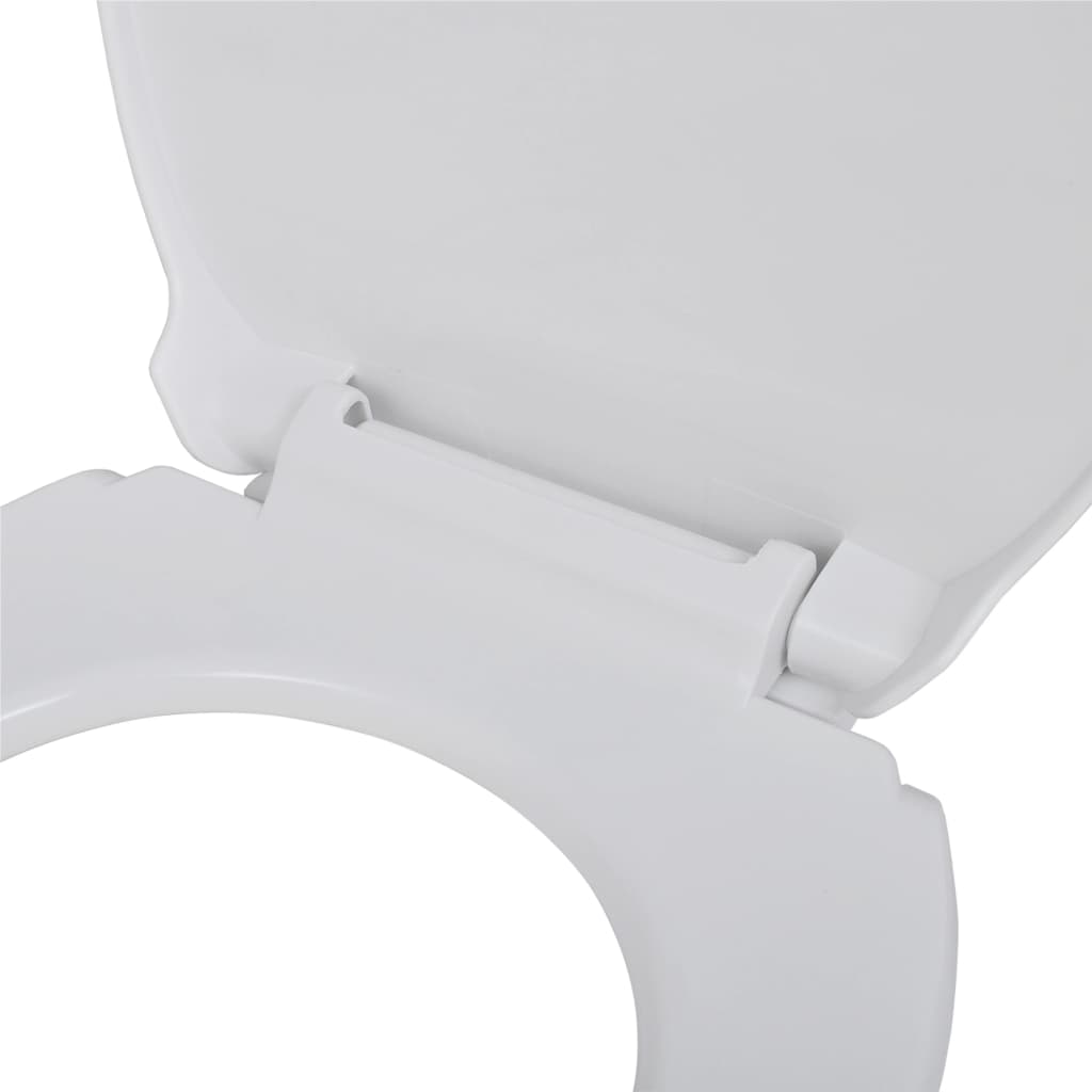 Capace WC cu închidere silențioasă, 2 buc., alb, plastic