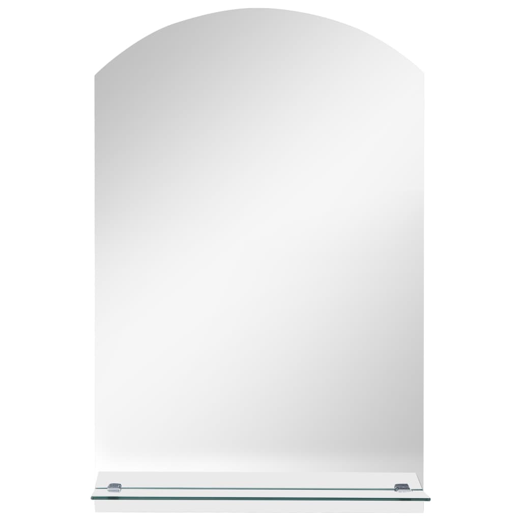 Oglindă de perete cu raft, 20 x 40 cm, sticlă securizată