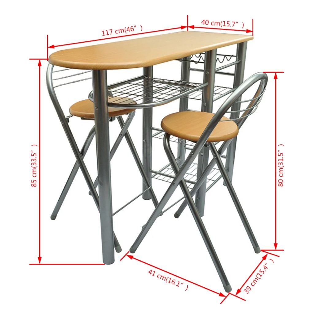 Set mobilier bar din lemn