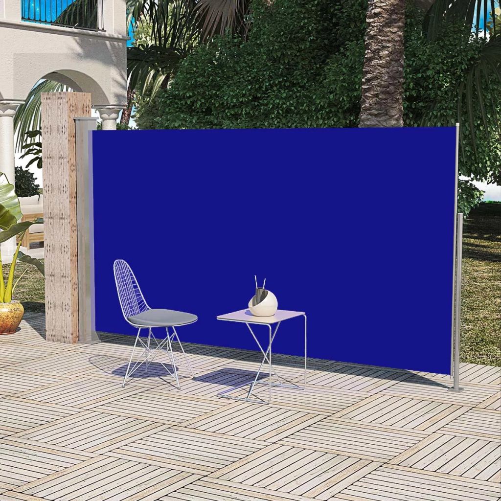 Panou separator glisant pentru terasă 160 x 300 cm, Albastru