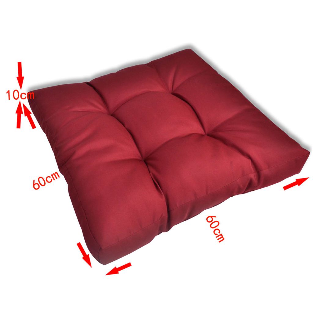 Pernă scaun 60 x 60 x 10 cm, Roșu