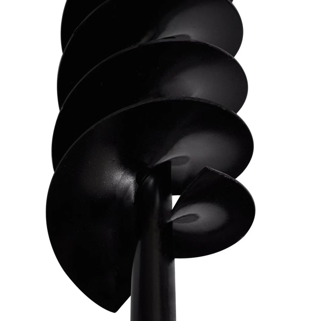Burghiu manual cu mâner 80 mm cu spirală dublă, Negru