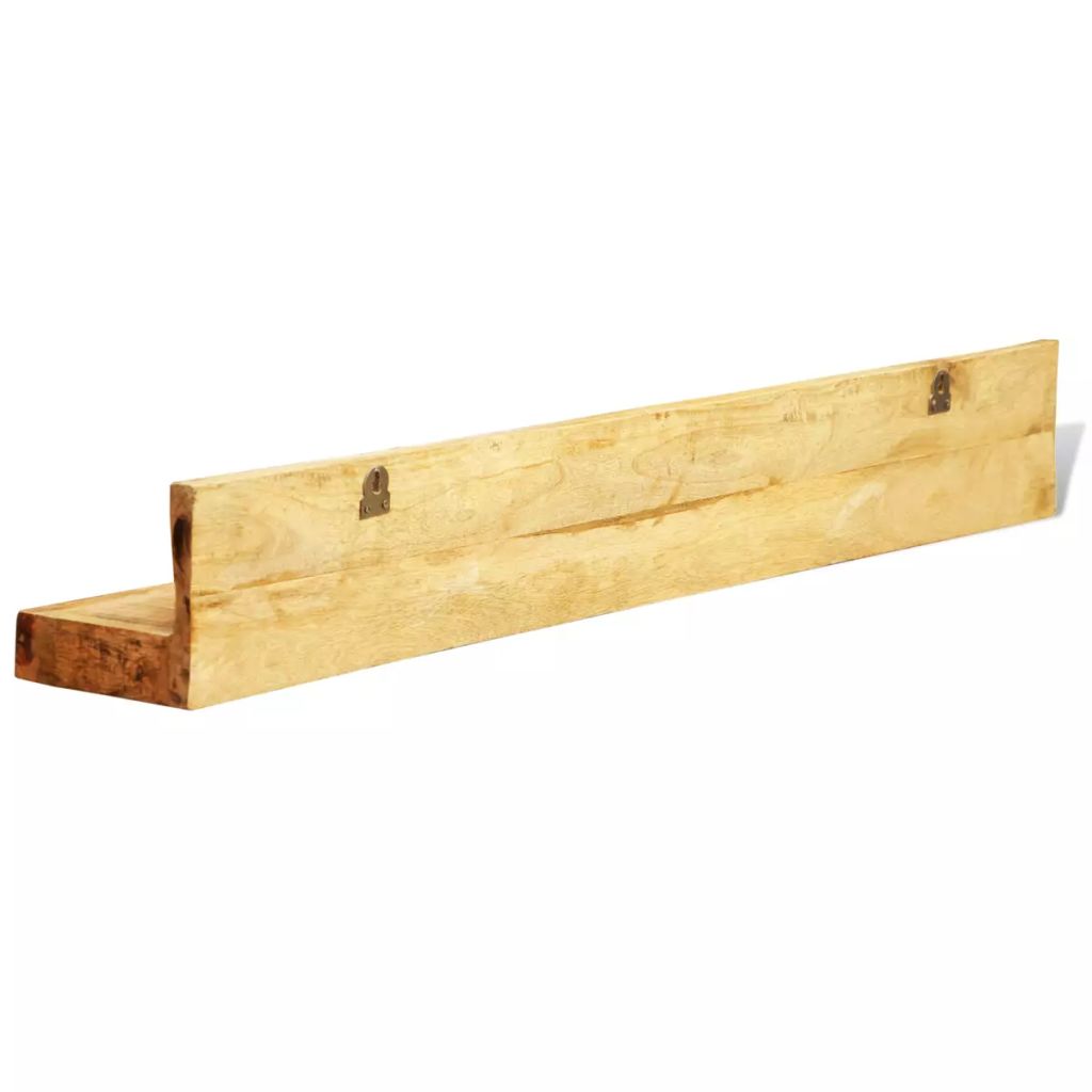 Etajeră din lemn masiv cu montare pe perete, 2 buc