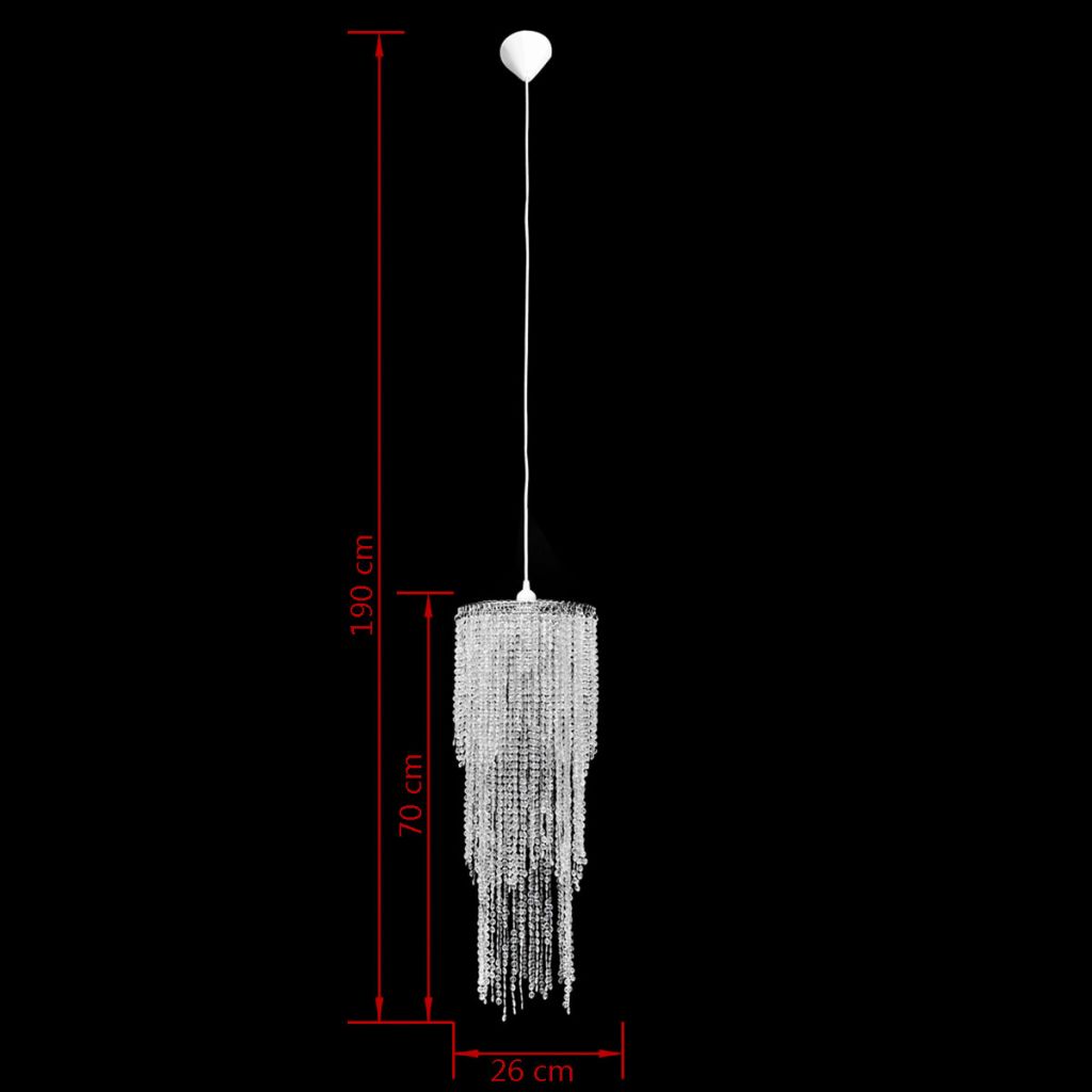 Lampă de tavan cu cristale  26 x 70 cm