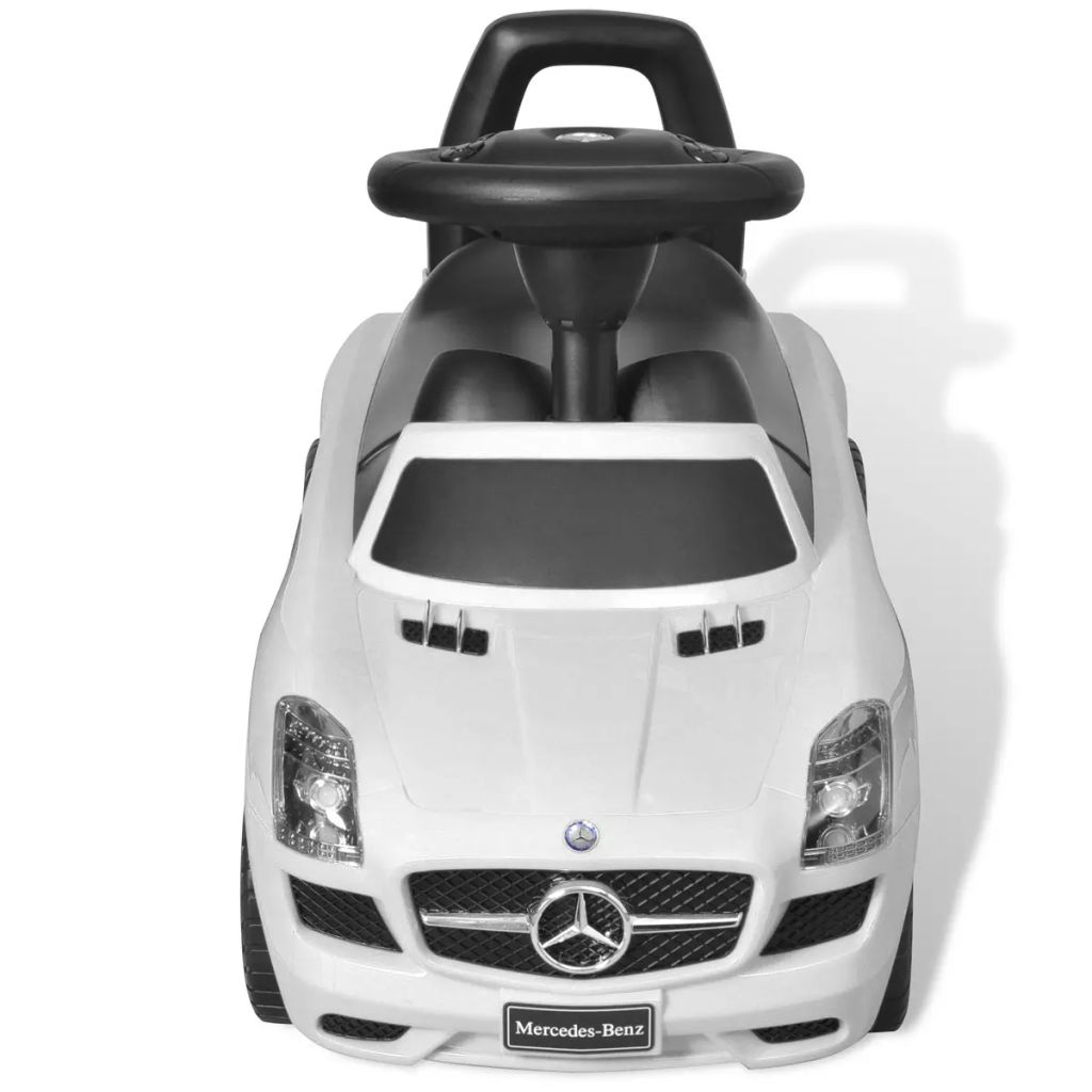Mașină pentru copii fără pedale Mercedes Benz Alb