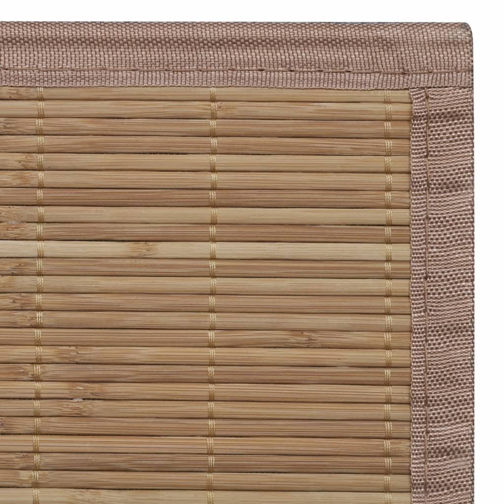 Carpetă dreptunghiulară din bambus 150 x 200 cm, maro