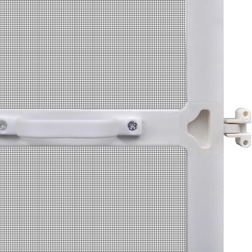 Plasă albă cu balamale pentru uși împotriva insectelor 100 x 215 cm