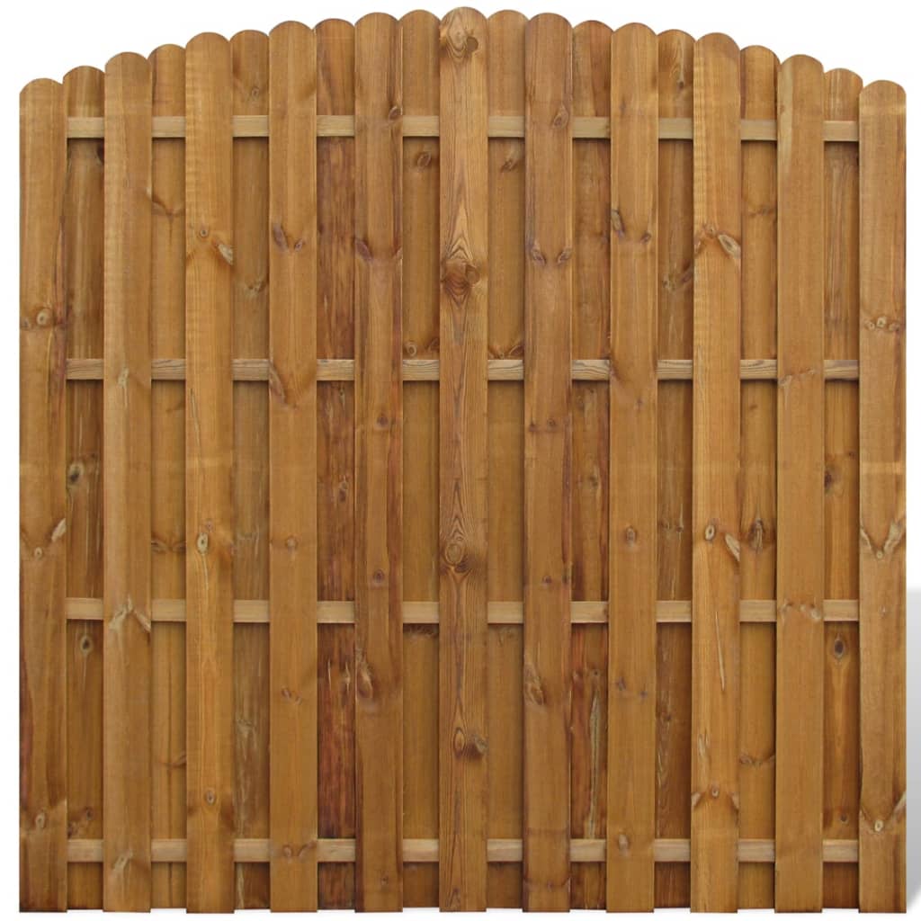 Panou de gard cu șipci alternative, 180x(165-180) cm, lemn pin