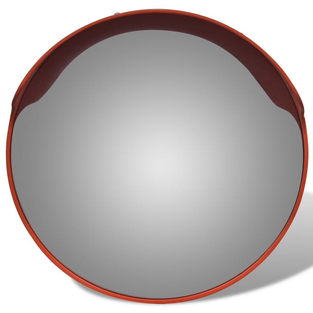 Oglindă rutieră plastic PC convexă de exterior 45 cm portocaliu