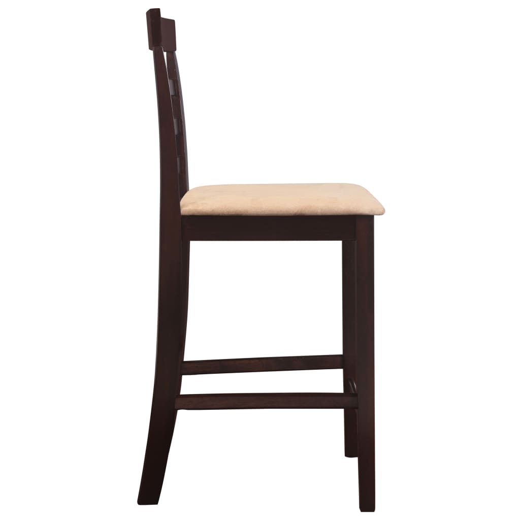 Set masă și 4 scaune de bar din lemn, alb