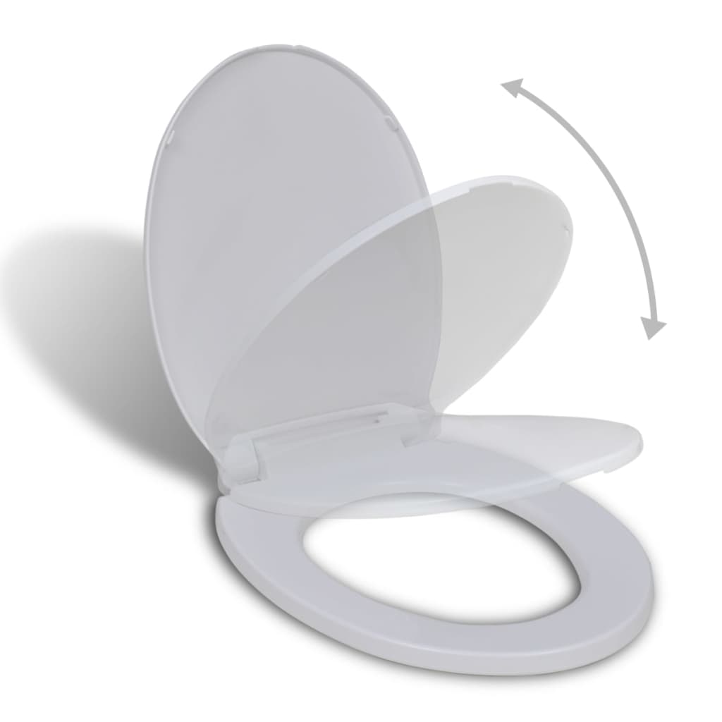 Capac WC oval cu închidere silențioasă, alb