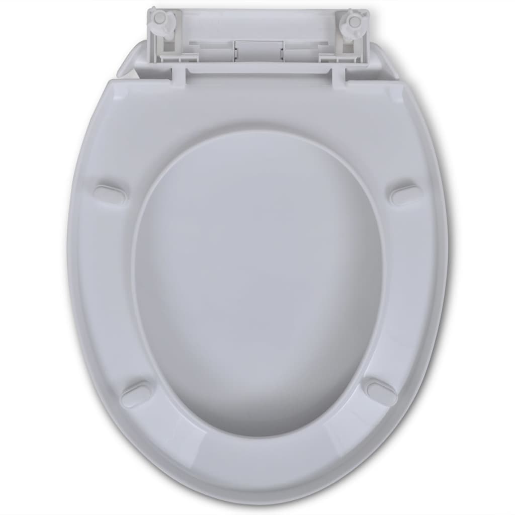 Capac WC oval cu închidere silențioasă, alb