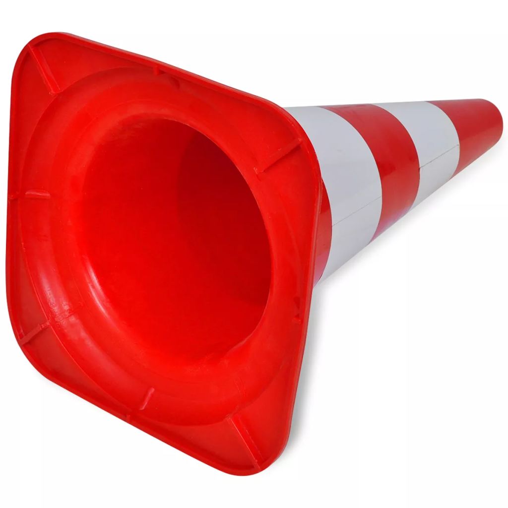 Set 10 conuri reflectorizante semnalizare rutieră, 50 cm, roșu și alb