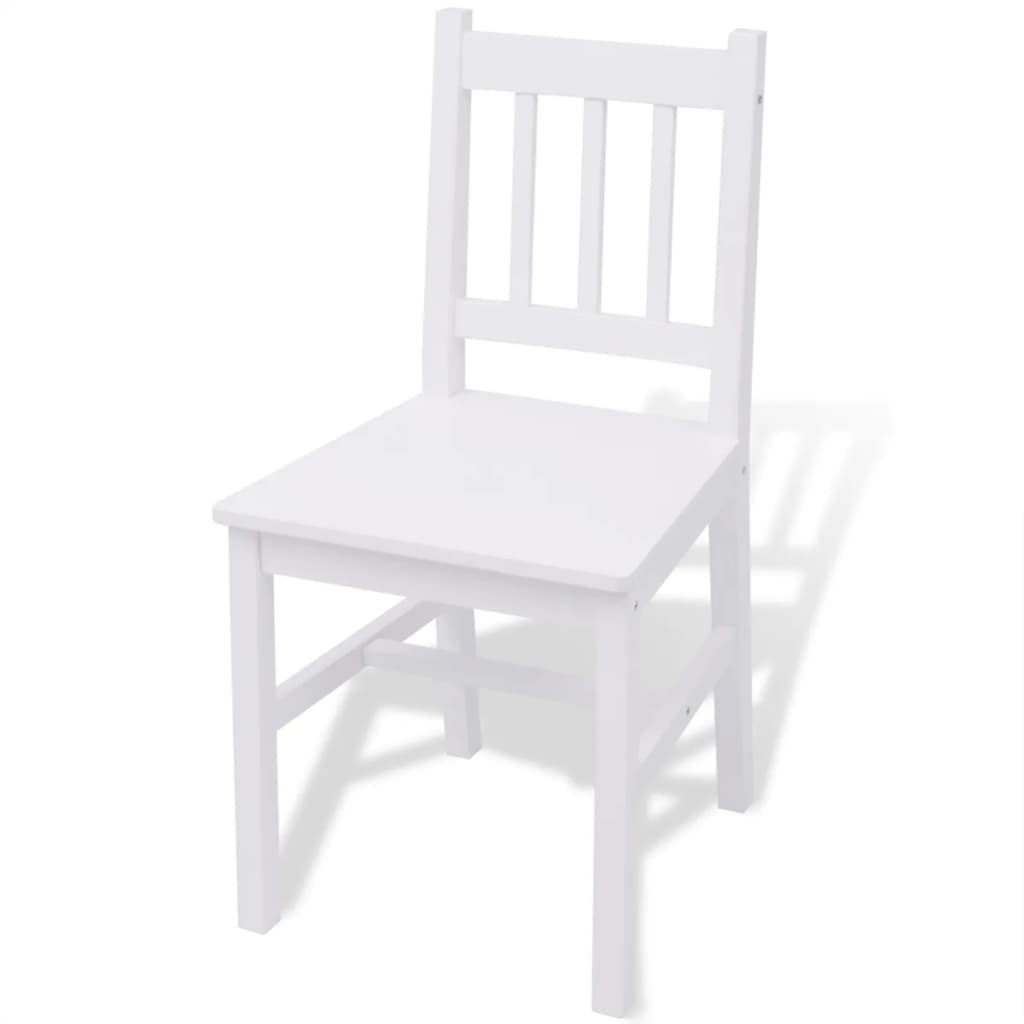 Set cu masă și scaune din lemn de pin, 5 piese
