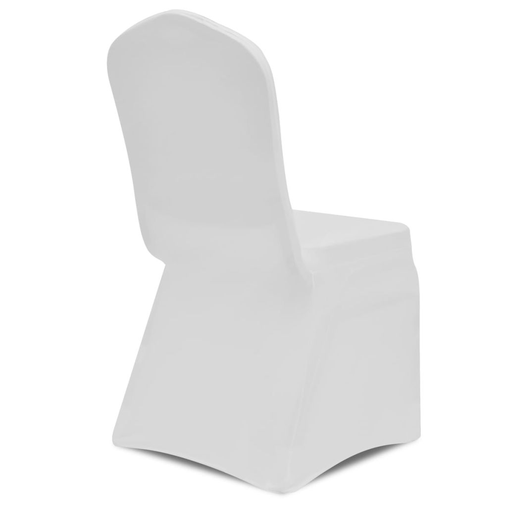 Husă elastică pentru scaun, alb, 4 buc.