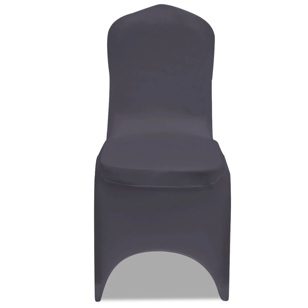 Husă elastică pentru scaun, Antracit, 6 buc.