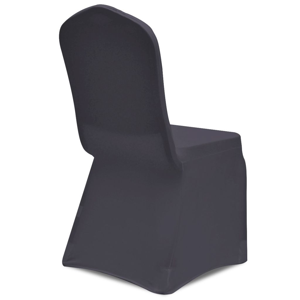 Husă elastică pentru scaun, Antracit, 6 buc.
