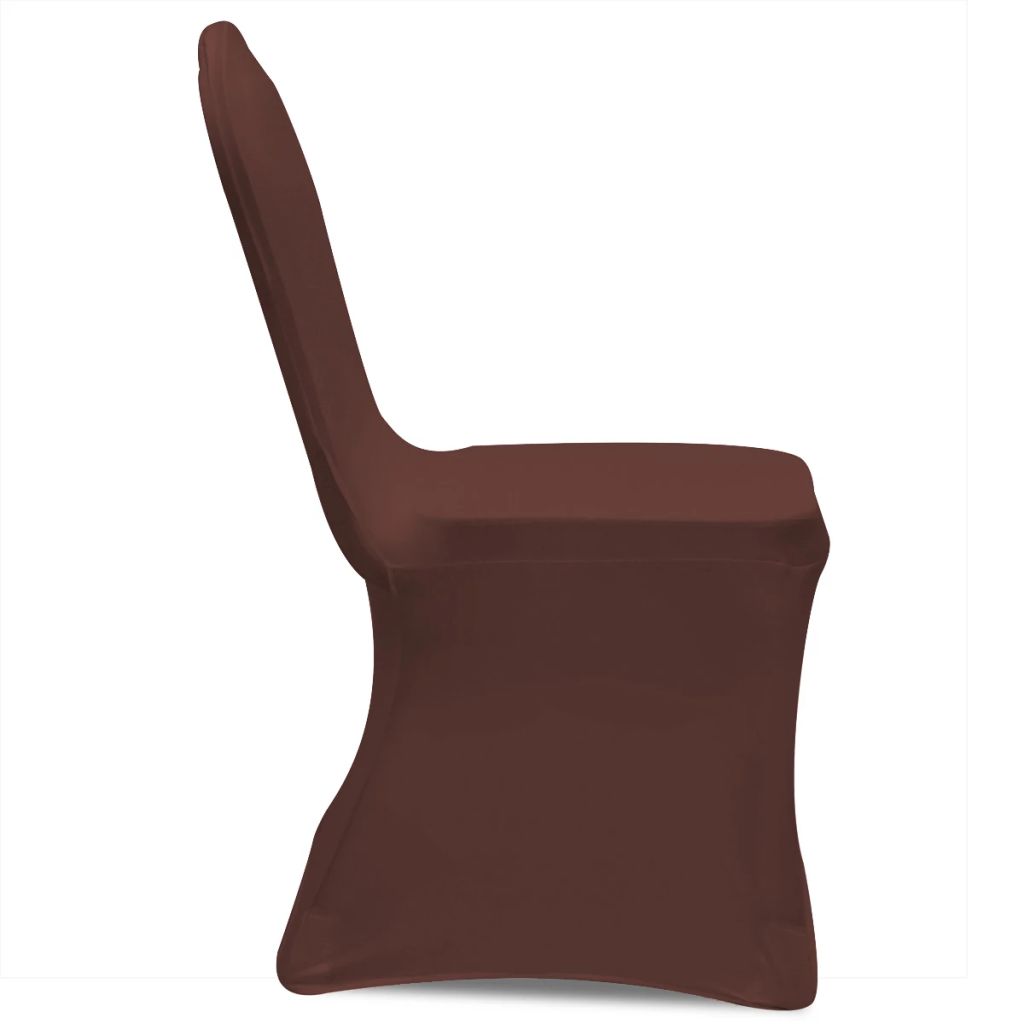 Husă elastică pentru scaun, maro, 6 buc.