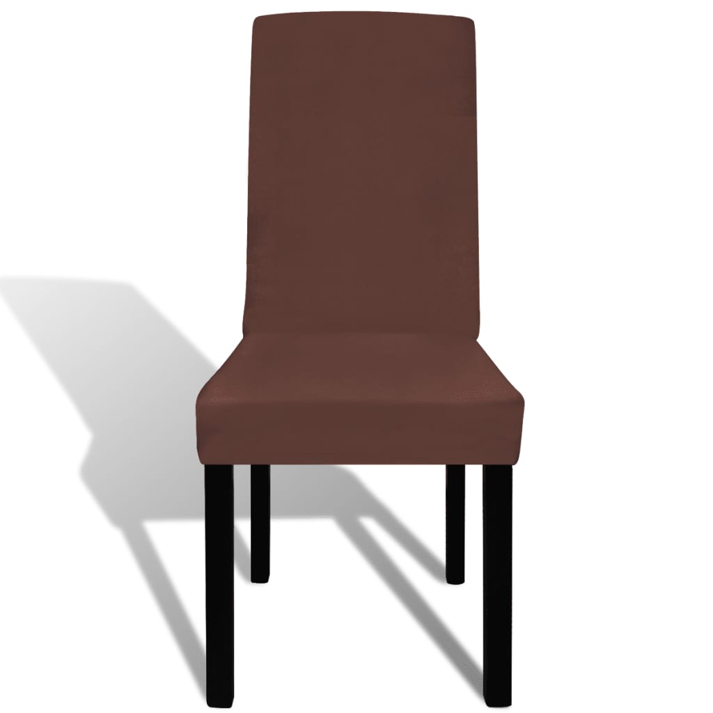 Husă elastică pentru scaun, maro, 4 buc.