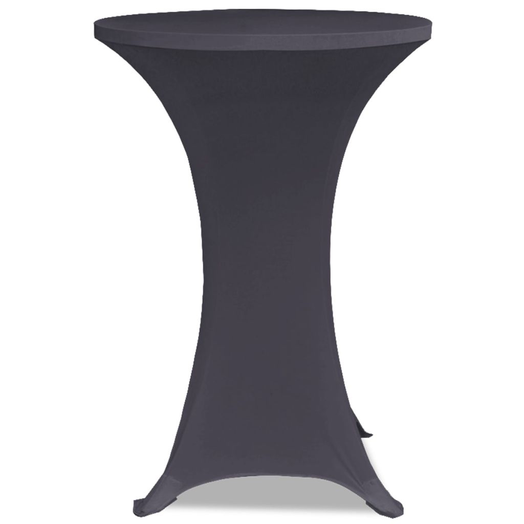 Husă elastică pentru masă, 60 cm, antracit, 2 buc.