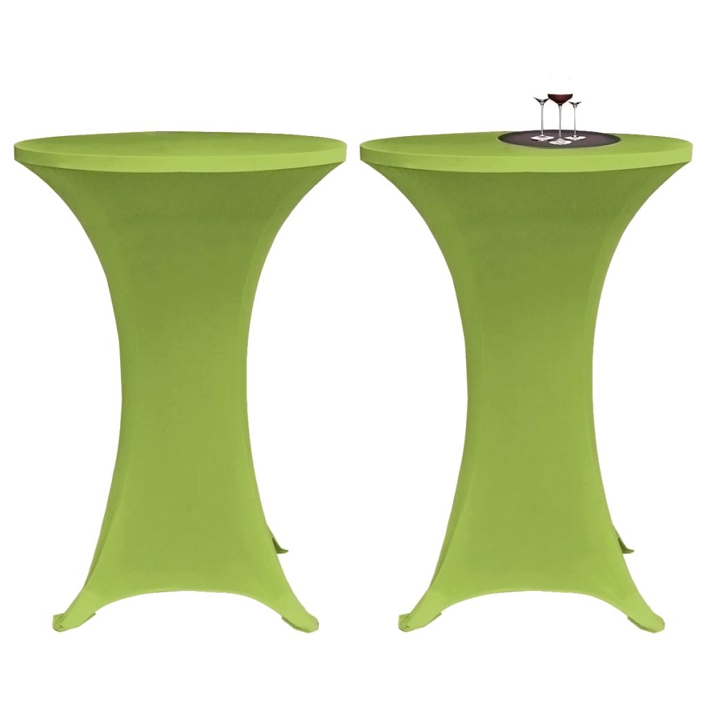 Husă elastică pentru masă, 80 cm, verde, 2 buc.