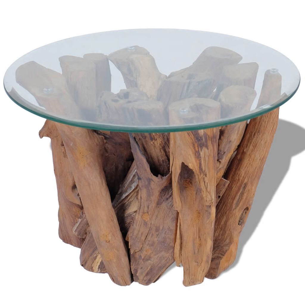 Măsuță de cafea din lemn de tec solid, 60 cm