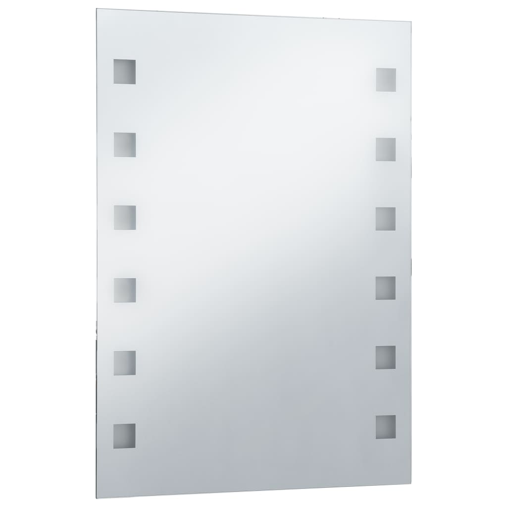 Oglindă cu LED de perete pentru baie, 60 x 80 cm