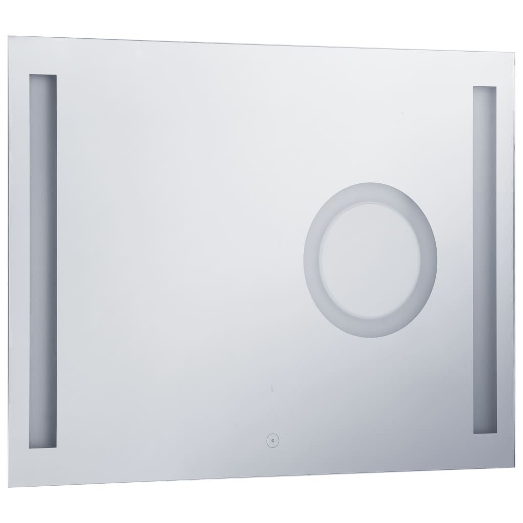 Oglindă cu LED de perete de baie cu senzor tactil, 80 x 60 cm