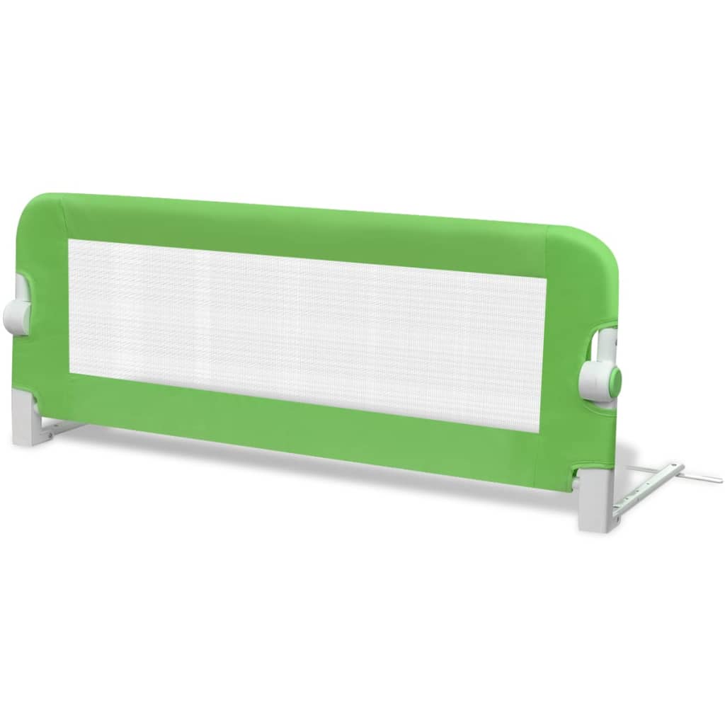 Balustradă de pat protecție copii, 2 buc., verde, 102 x 42 cm