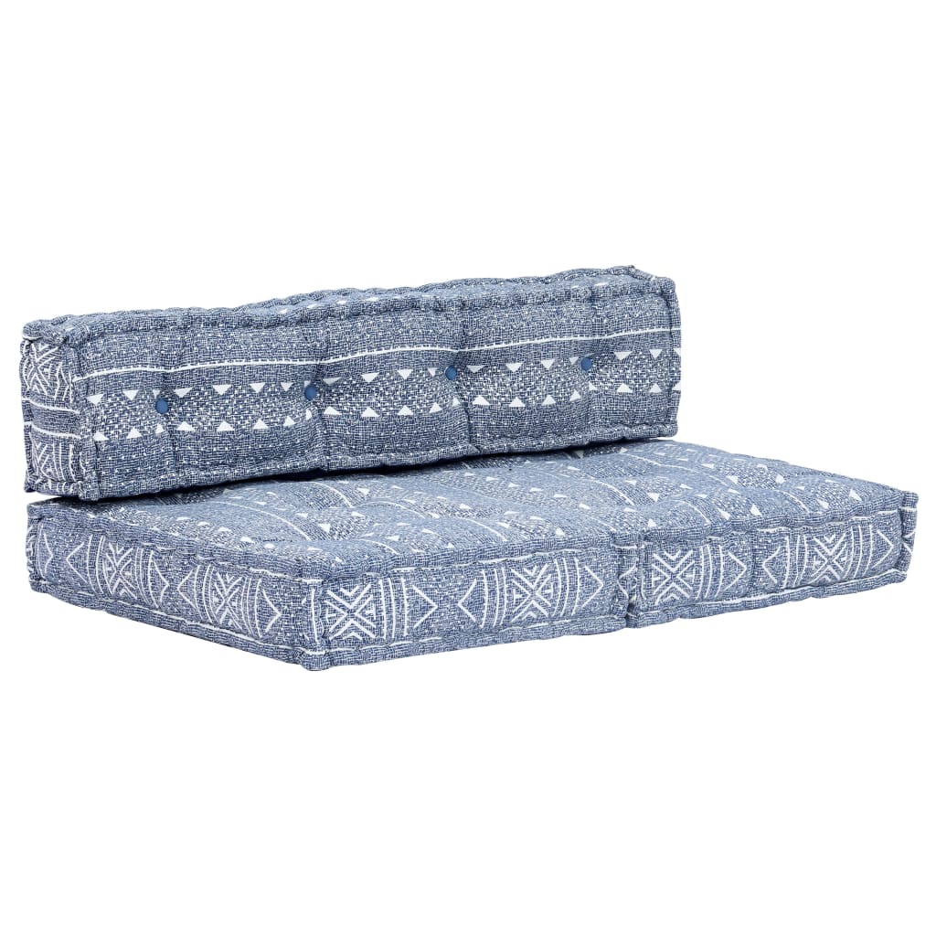Pernă pentru canapea din paleți, indigo, textil, petice