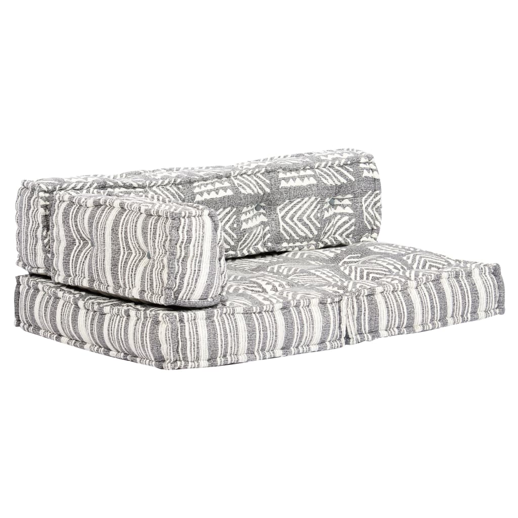 Pernă pentru canapea din paleți, gri, material textil, petice
