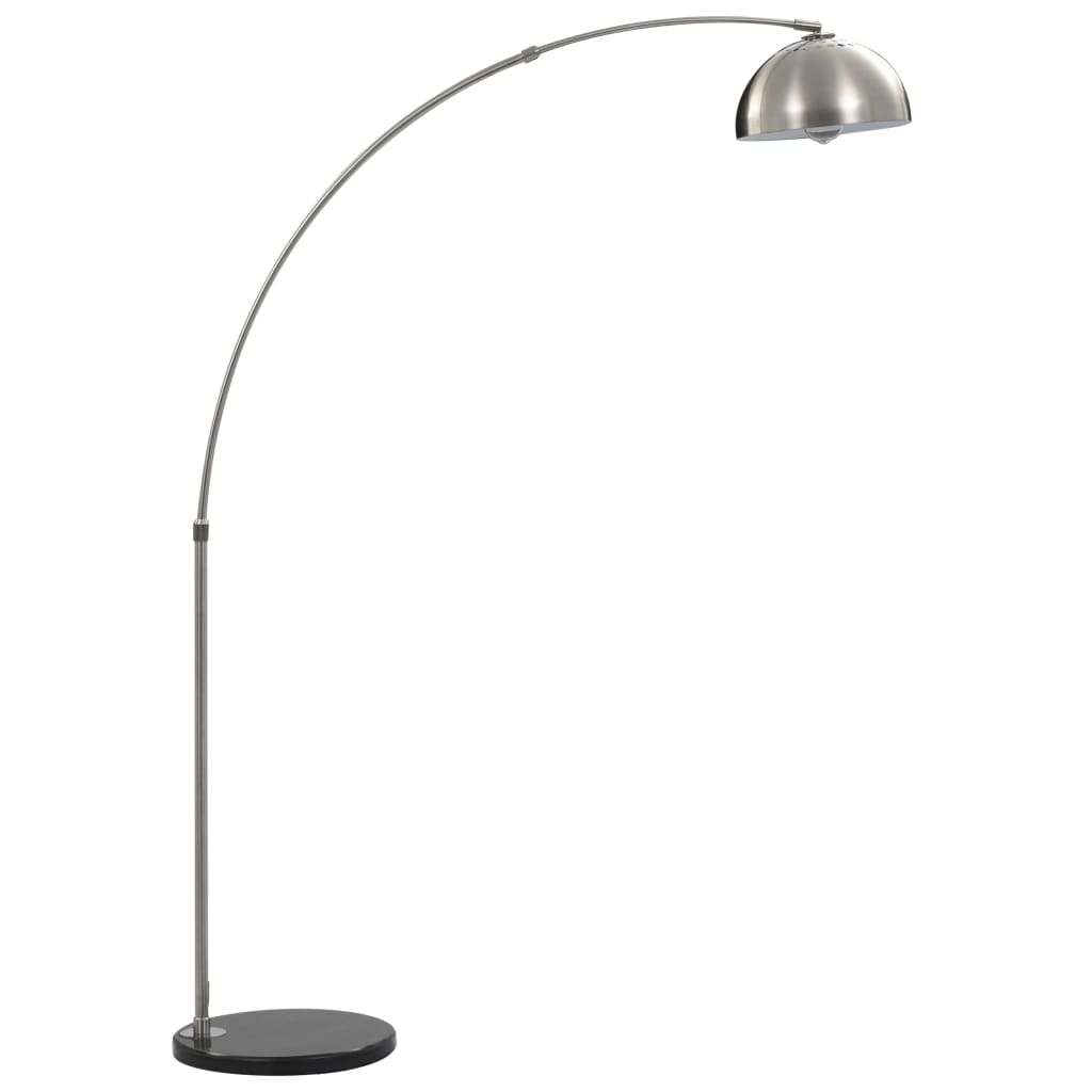 Lampă arcuită, argintiu, 170 cm, 60 W, E27