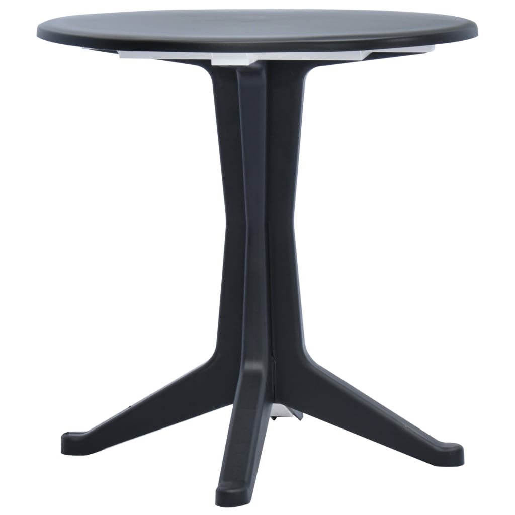 Set mobilier bistro, 3 piese, antracit, plastic