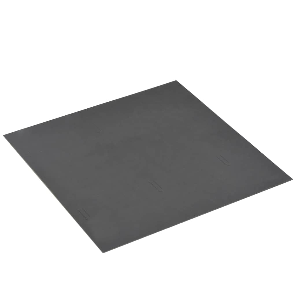 Plăci de pardoseală autoadezive, PVC,  5,11 m², negru, cu model