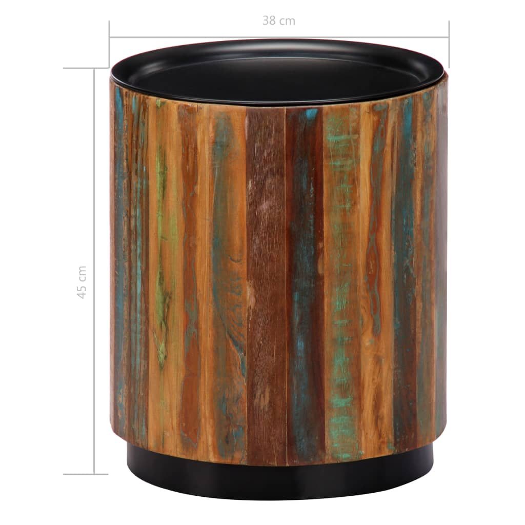 Măsuță de cafea, 38x45 cm, lemn masiv reciclat