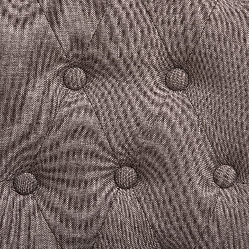 Scaune de bucătărie, 2 buc., gri taupe, material textil