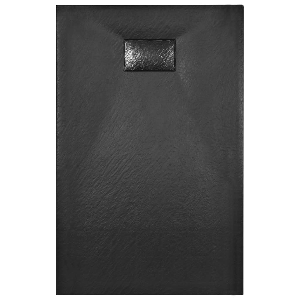 Cădiță de duș, negru, 100 x 80 cm, SMC