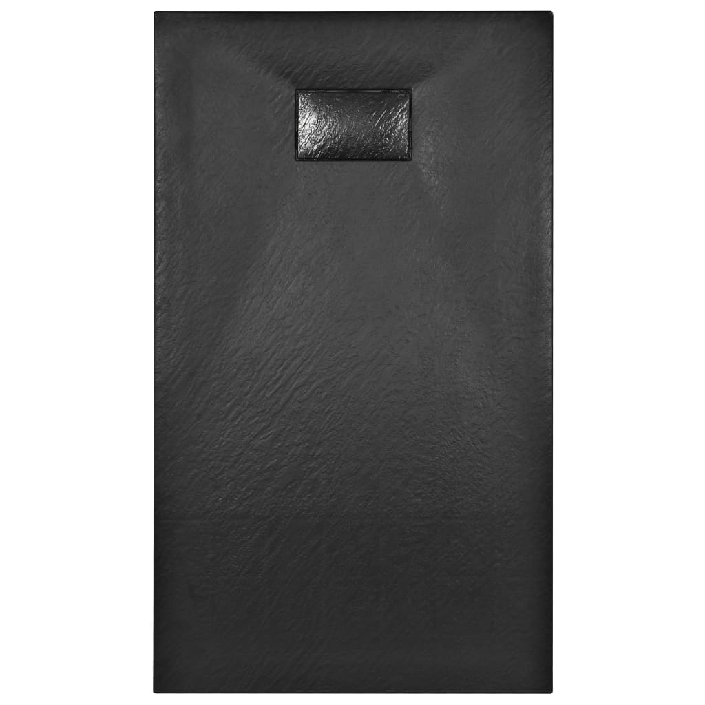 Cădiță de duș, negru, 120 x 70 cm, SMC