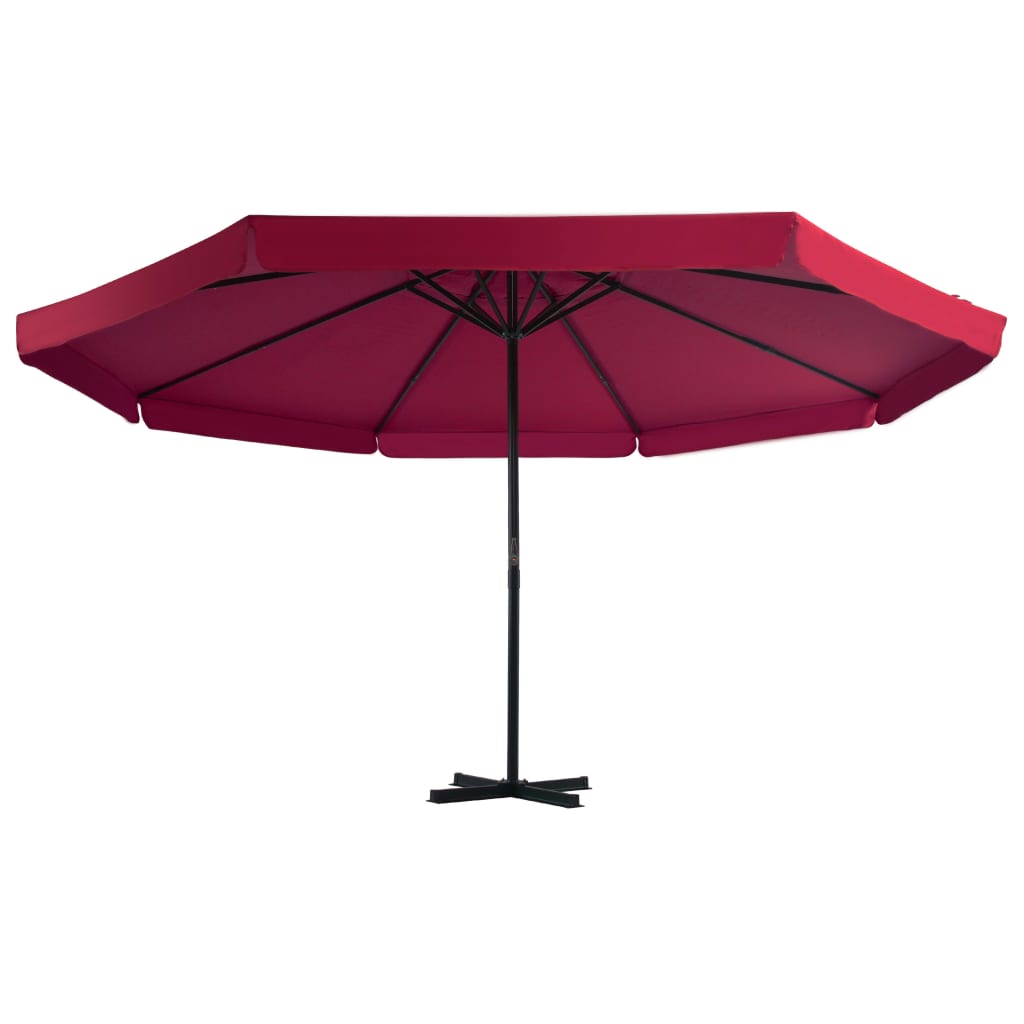 Umbrelă de exterior cu bază portabilă, roșu