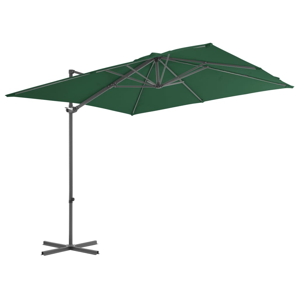 Umbrelă de exterior cu bază portabilă, verde